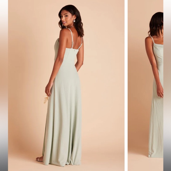 Birdy Grey Ash Crepe Dress in color Sage, size XS. Bridesmaid dress worn once. - Picture 5 of 10